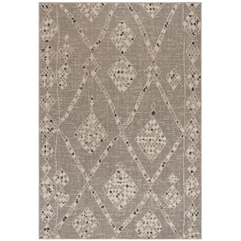 Tapis d'intérieur / extérieur à motif géométrique 381 Farkas, Rectangle 5 pi 1 po x 7 pi 6 po