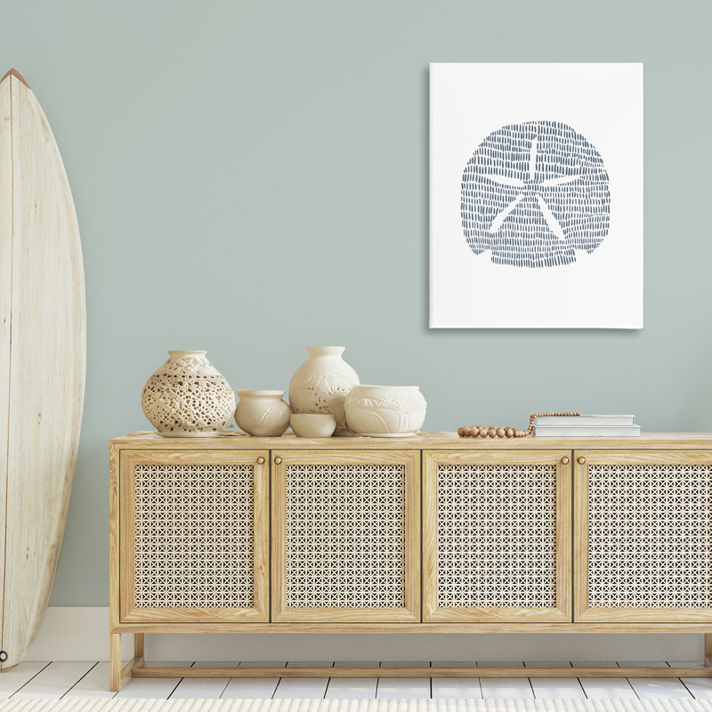 Art mural sur toile Minimal Sand Dollar par Jetty Home, LLC, H 40 po x l 30 po
