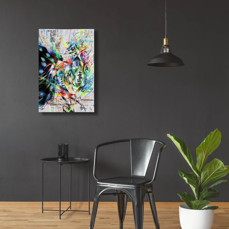  «Suzaku» par Taka Sudo, art mural en verre acrylique, 16 po x 24 po, H 36 po x l 24 po x P 0,2 po