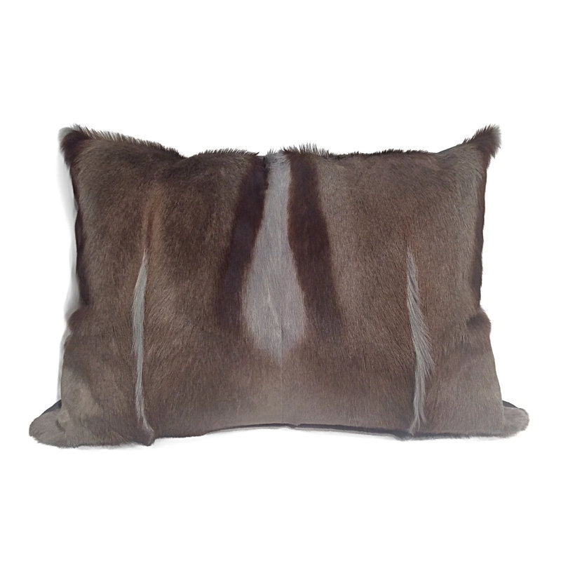 Coussin AFRICAN, H 24 po x l 31 po, Gris / Brun