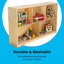 5 Compartment Manufactured Wood Shelving Unit