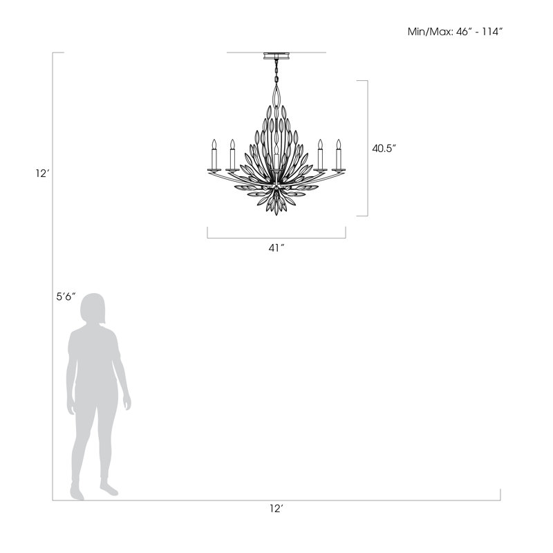 Lustre rond 41 po Lily Buds, Or