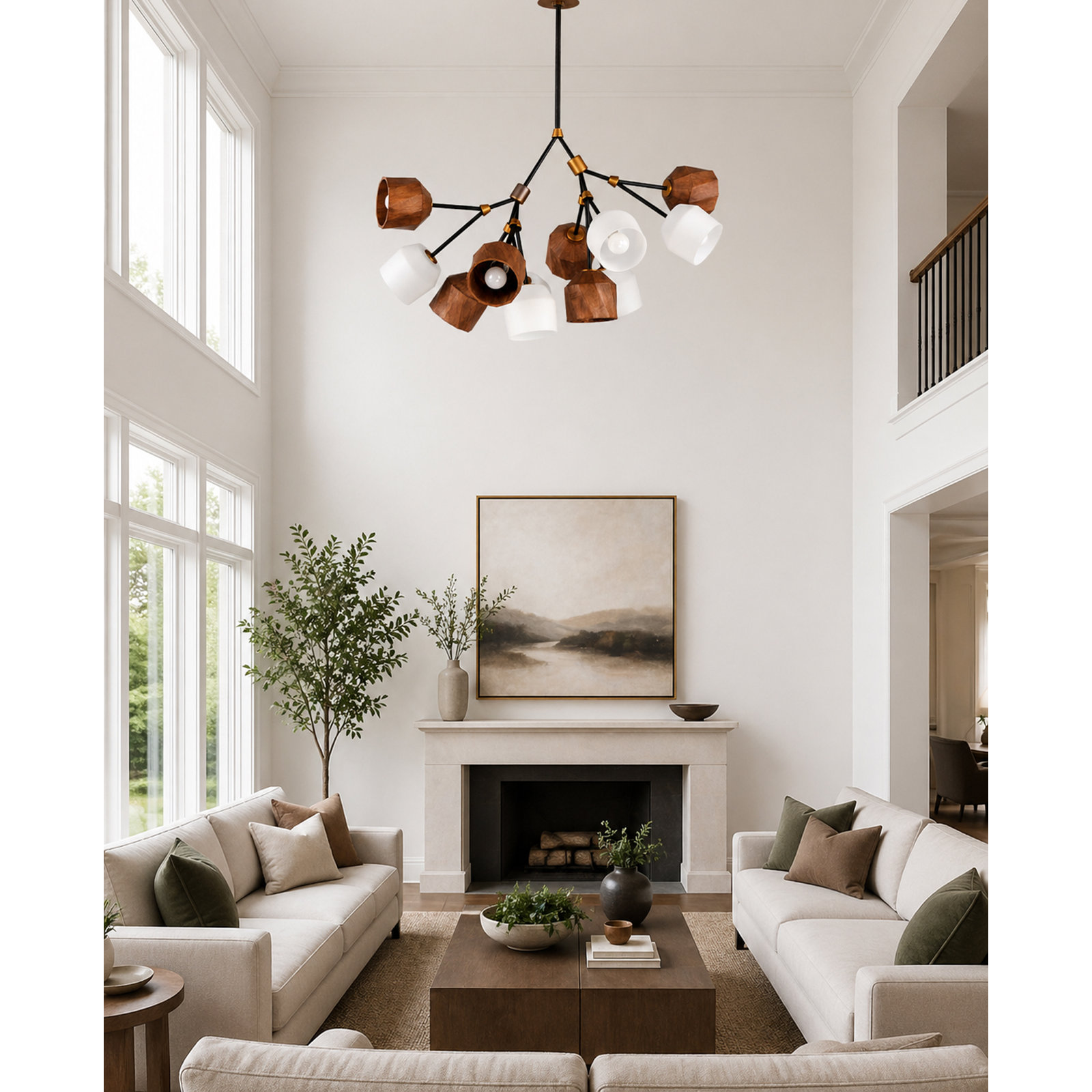 Mirielle Pendant, 25.5" H x 40.75" W x 40.75" D, 12