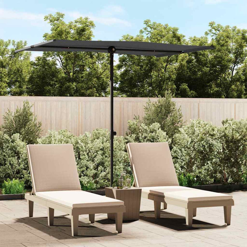 Parasol de jardin anthracite à hauteur réglable, Anthracite