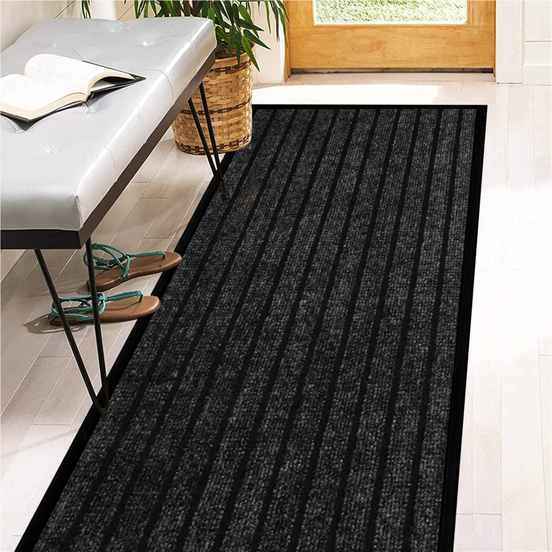 Jiyeon Heavy Duty Rubber Barrier Mat Non Slip Indoor/ Outdoor Door Mats Hallway Runner Rug Kitchen Rugs, Rectangle 80 x 300cm
