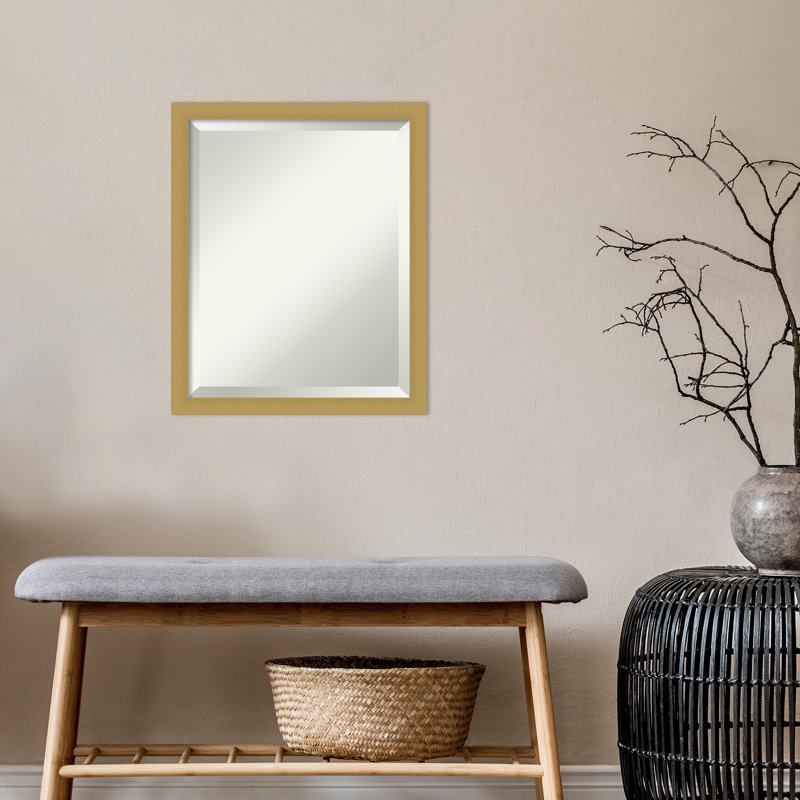 Hoyer Flat Wall Mirror, 22" x 18", Gold