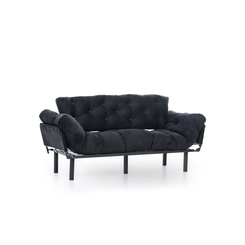Canapé-lit 88,58 po, Noir