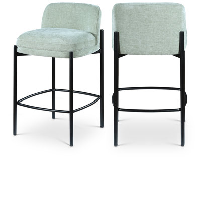 Brixen Upholstered Counter Stool with Metal Frame
