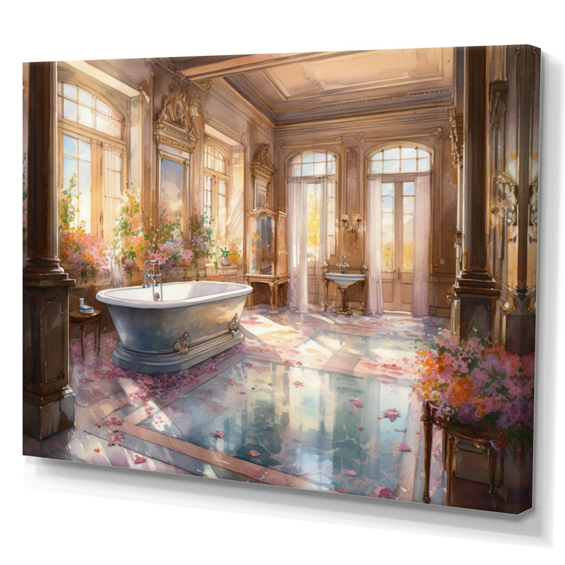 «Sabahat 1900's Bath Oasis I», reproduction sur toile, H 12 po x l 20 po x P 1 po