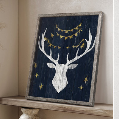 «Christmas Holiday Art XLV III», reproduction encadrée - bois massif