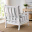 Élégante chaise d'appoint rembourrée avec motif à rayures classique