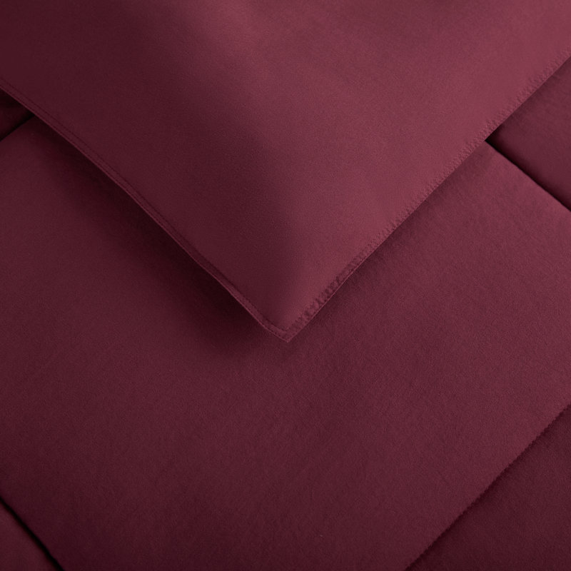 Twin XL Purple Microfiber Bed in a Bag Set