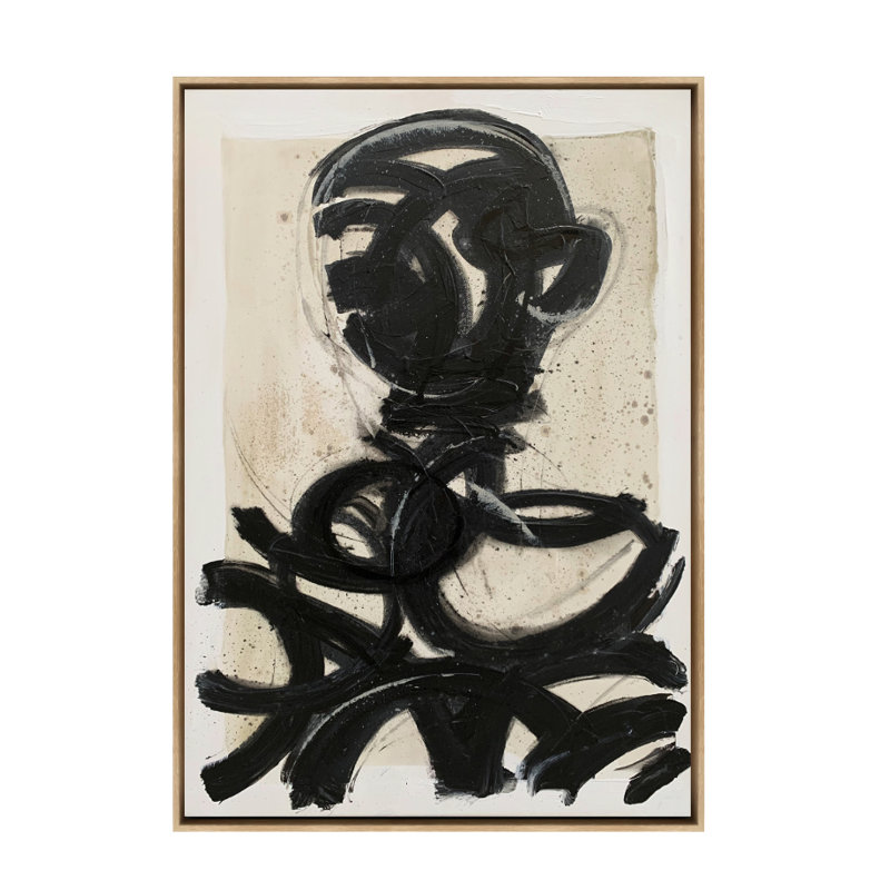 Formelle Single Picture Frame Painting on Wood, Oak, 130 cm H x 100 cm W
