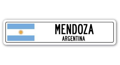 Plaque de rue en aluminium Mendoza, Argentine