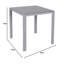Dorrien Square Glass Top Dining Table with Iron Base-943646233