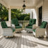 4-Piece Outdoor Wicker Swivel Rocking Chairs With Cushioned Seats