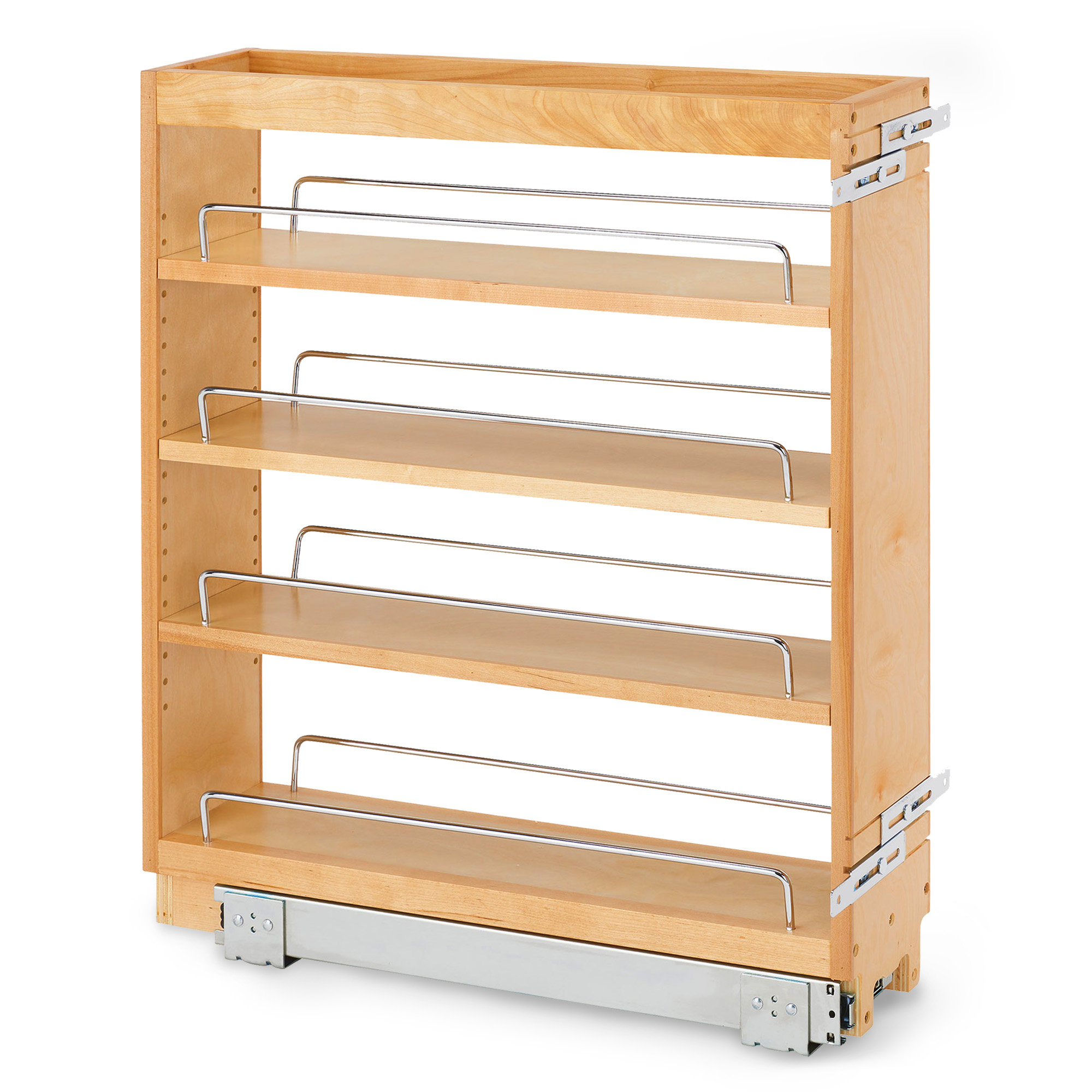 Rev-A-Shelf Wood Wall Filler Pullout Spice Rack Organizer for 30-Inch ...