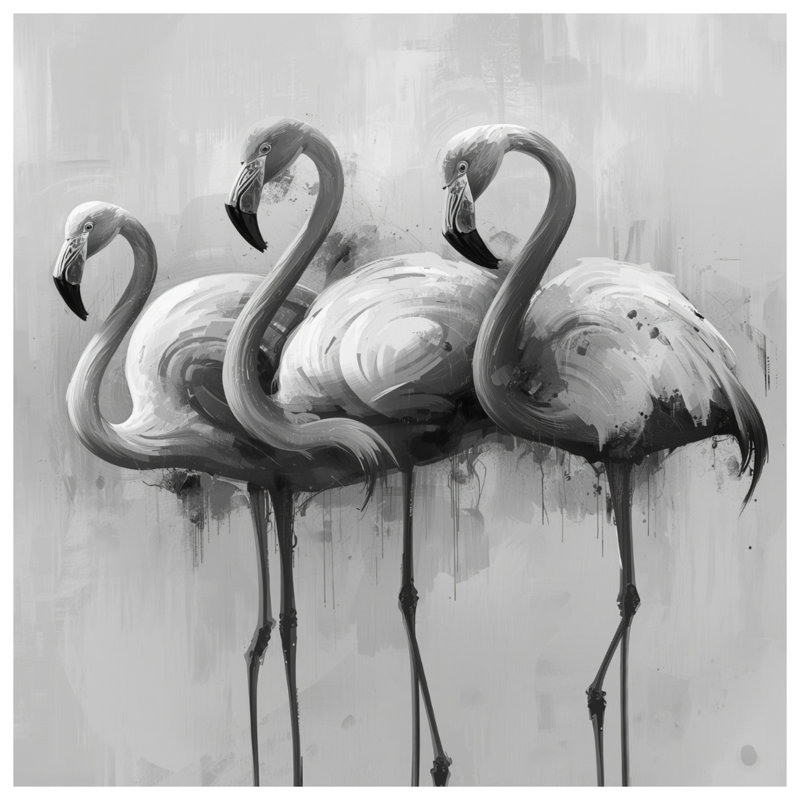 Coussins décoratifs monochromes Flamingo Trio, 26 x 26 pouces