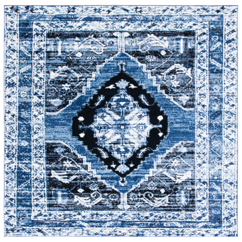 Tapis rétro performance Sud-Ouest Hamadan, Carré 6 pi 7 po