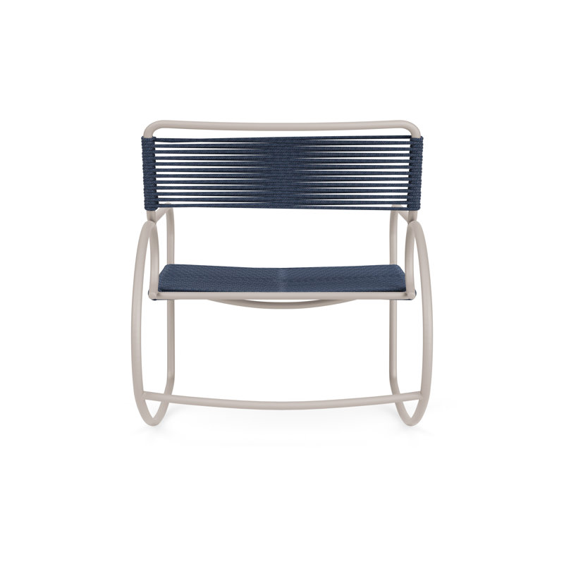 Walter Lamb Outdoor Rocker Chair, Dove/Blue