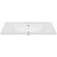 Plateau de meuble-lavabo en céramique 36 po, lavabo blanc, surface de conception de 6,47 po avec lavabo et 3 trous pré-percés, aspect moderne, P 18 po x H 6,6 po, facile à assembler