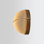 Sona LED Wall Sconce - Satin Distressed Brass Metal - Dark Stained Walnut Wood Disc - 2700K