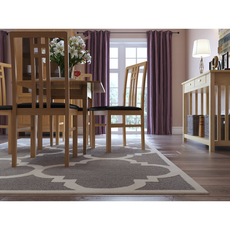 Keith Geometric Wool Hand Woven Area Rug, Rectangle 183 x 274 cm