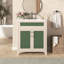 Ensemble de meuble-lavabo de salle de bain avec lavabo en céramique, armoire de rangement moderne avec cadre réglable en bois massif