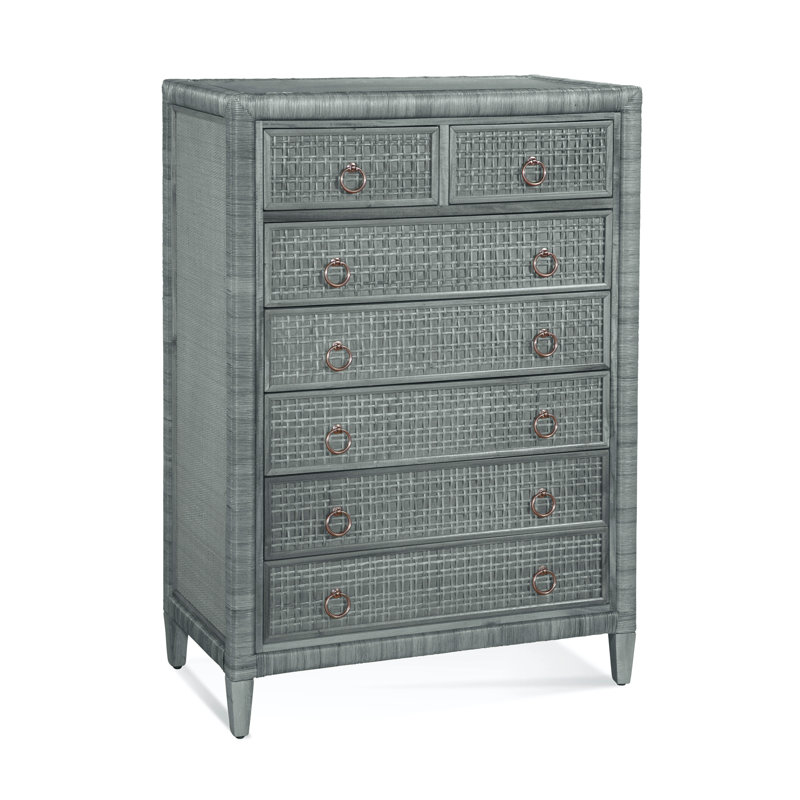 Commode 7 tiroirs Monterey, Non, Nickel satiné, Minéral