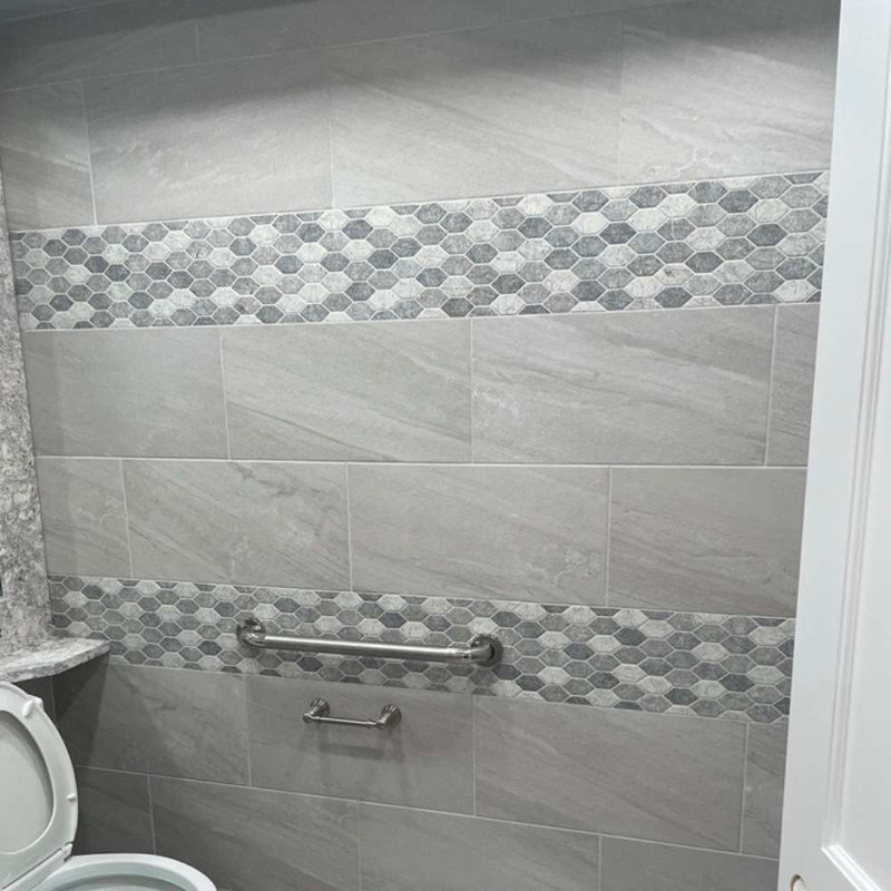 Serenity 1.75" x 2.88" Glass Honeycomb Mosaic Wall Tile, Gray