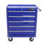 Coffre à outils à 5 tiroirs, armoire de rangement pour outils pour le garage avec 4 roues et système de verrouillage, bleu-125615901