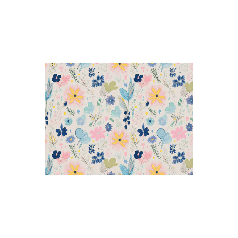Vibrant Floral Art Tablecloth, 60 x 86，Rectangle for Indoor and Outdoor