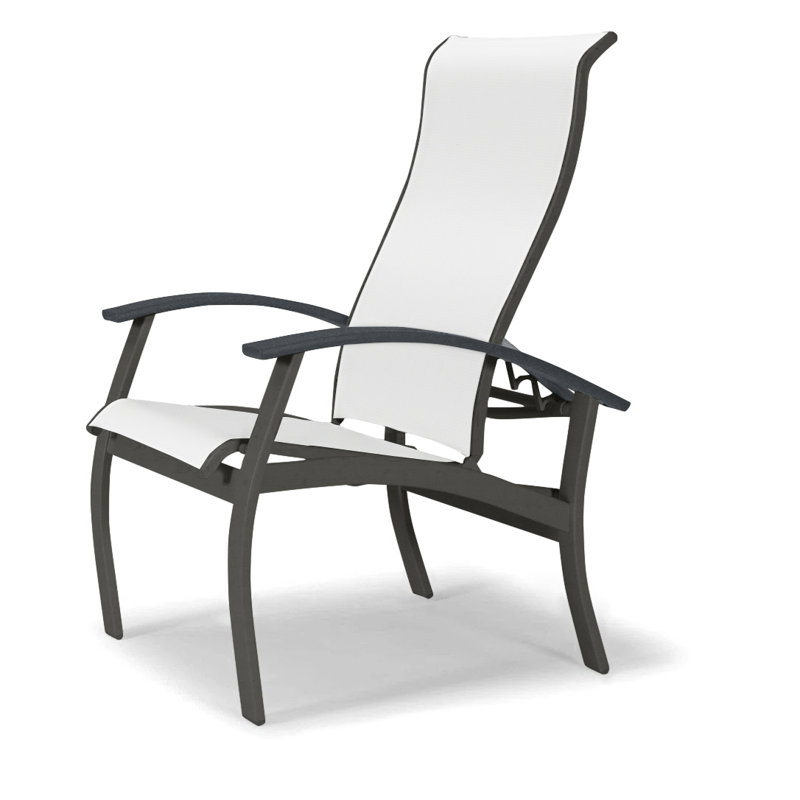 Chaise de patio Askar, Graphite texturé, Graphite classique, Blanc 6D Sunbrella®
