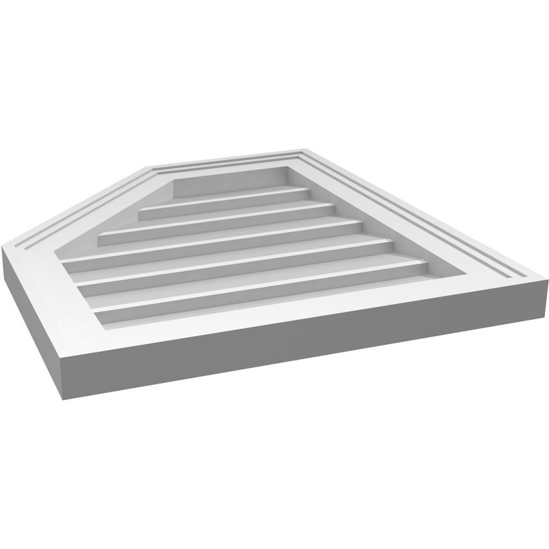 Évent en demi-octogone supérieur à montage en surface Signature, H 1,5 po x L 18 po x l 20 po