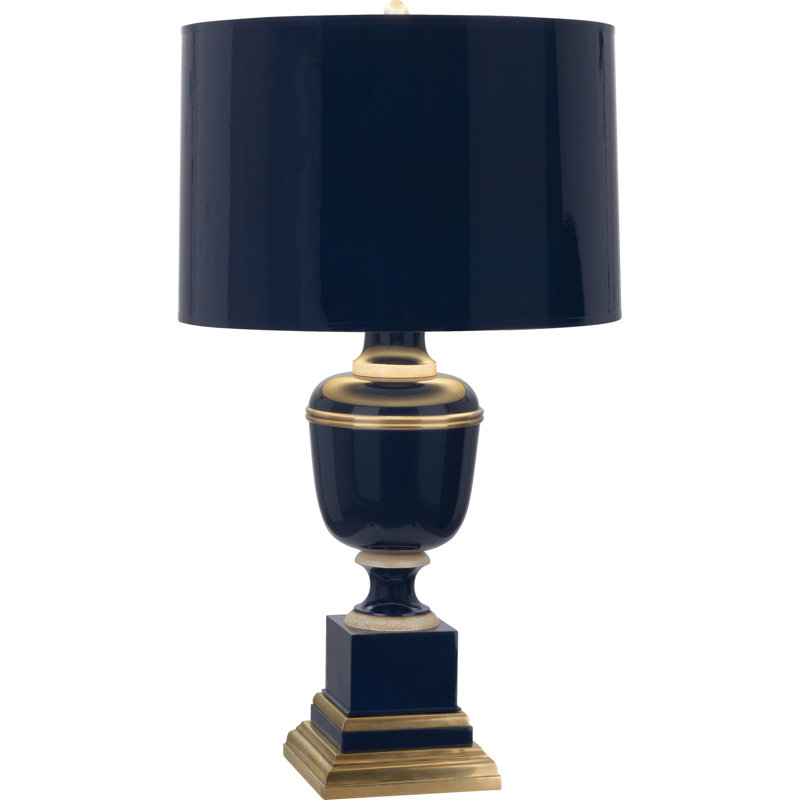 Annika Metal Table Lamp, Midnight Blue, 24'' H x 13.5" W x 13.5" D, Midnight Blue