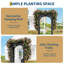 Wood Garden Arbour Trellis with Gate for Yard, Garden Decor-117553480