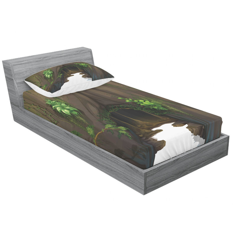 Ensemble de draps Tree Cave, Ensemble de draps pour lit simple TG avec drap-hou