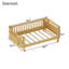 Lit plateforme pour enfant à profil bas avec rails de sécurité, cadre de lit pour tout-petit amovible, support à lattes en bois, naturel, simple-1626310188-1626310189