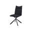Chaise de salle à manger, ensemble de 2, latérales, rembourrées, cuisine, salle à manger, aspect cuir noir, métal noir, contemporain, moderne-498901708-498901709