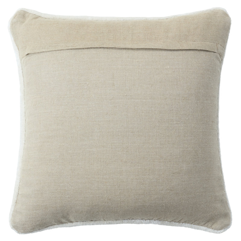 Coussin Jaipur Living Illumine, Housse de coussin seulement - sans insert, Ivoire, Carré 24 po
