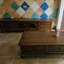 Table basse en bois massif avec armoire télé