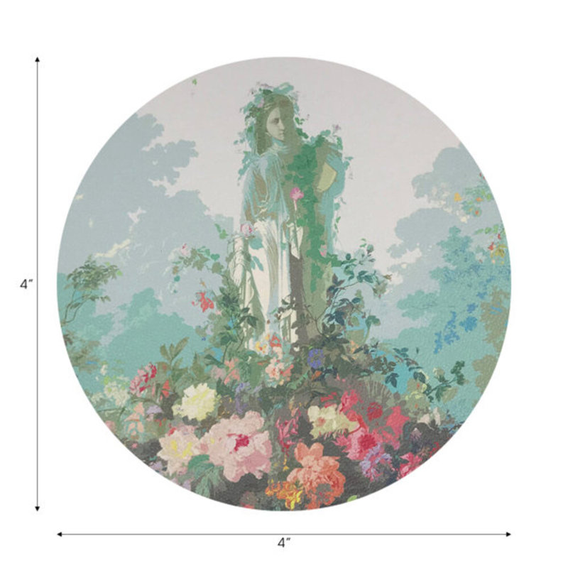 Sous-verres ronds en cuir Jardin Defosse