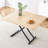 Modern Minimalist Multifunctional Lift Table With 0.8-Inch MFC Tabletop And Black Metal Legs, Can Be Used As Dressing Table, Coffee Table, Dining Table, And Office Desk.