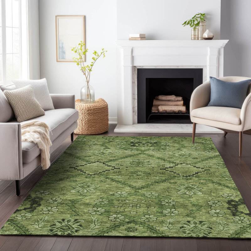  Tapis d'entrée antidérapant Malchow, Rectangle 5 pi x 7 pi 6 po
