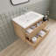 Meuble-lavabo flottant moderne simple Alcester Ivy Bronx-1100120577