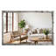 Miroir mural de salle de bain 36 po x 24 po, miroir mural encadré en métal texturé écorce argent antique
