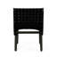 Chaise longue de 2 chaises d'extérieur transitionnelles avec corde robuste et bois, métal noir et 28 po P x P 20,45 po x H 30,55 po, détails de mobilier en bois minimaliste, l 28,59 po x P 20,45 po