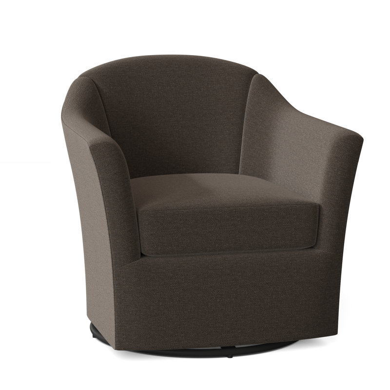 Barry 33.5" Wide Swivel Barrel Chair, 9508 Charcoal