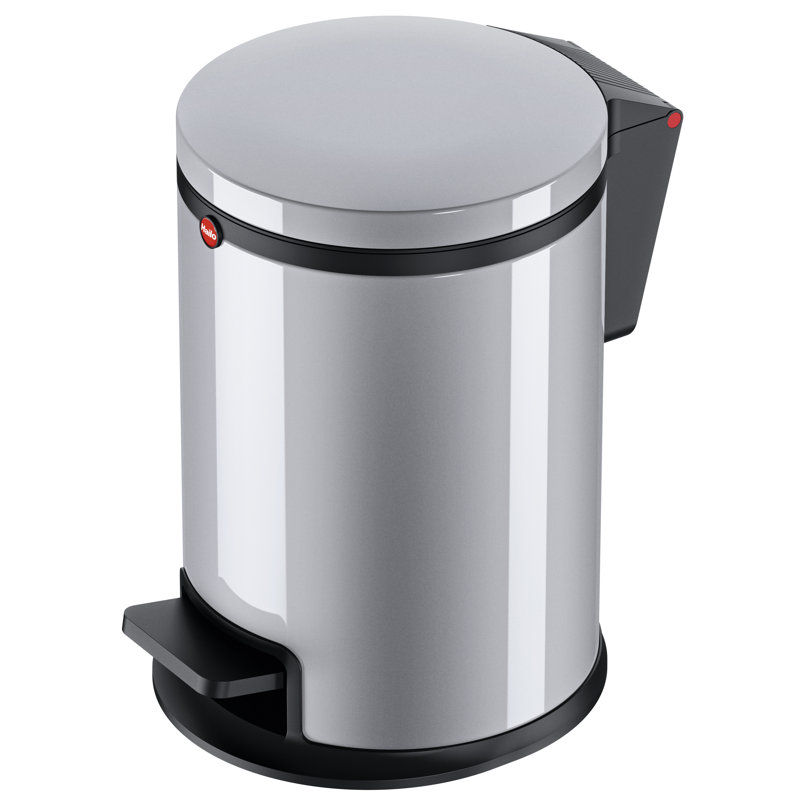Pure Metal Mit Pedal Rubbish Bin - 3L, Chrome coloured