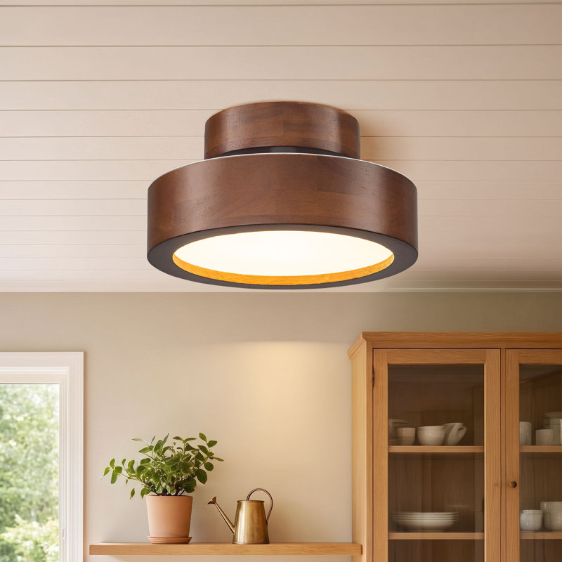 Plafonnier semi-encastré moderne cylindrique à DEL avec 5CCT sélectionnable